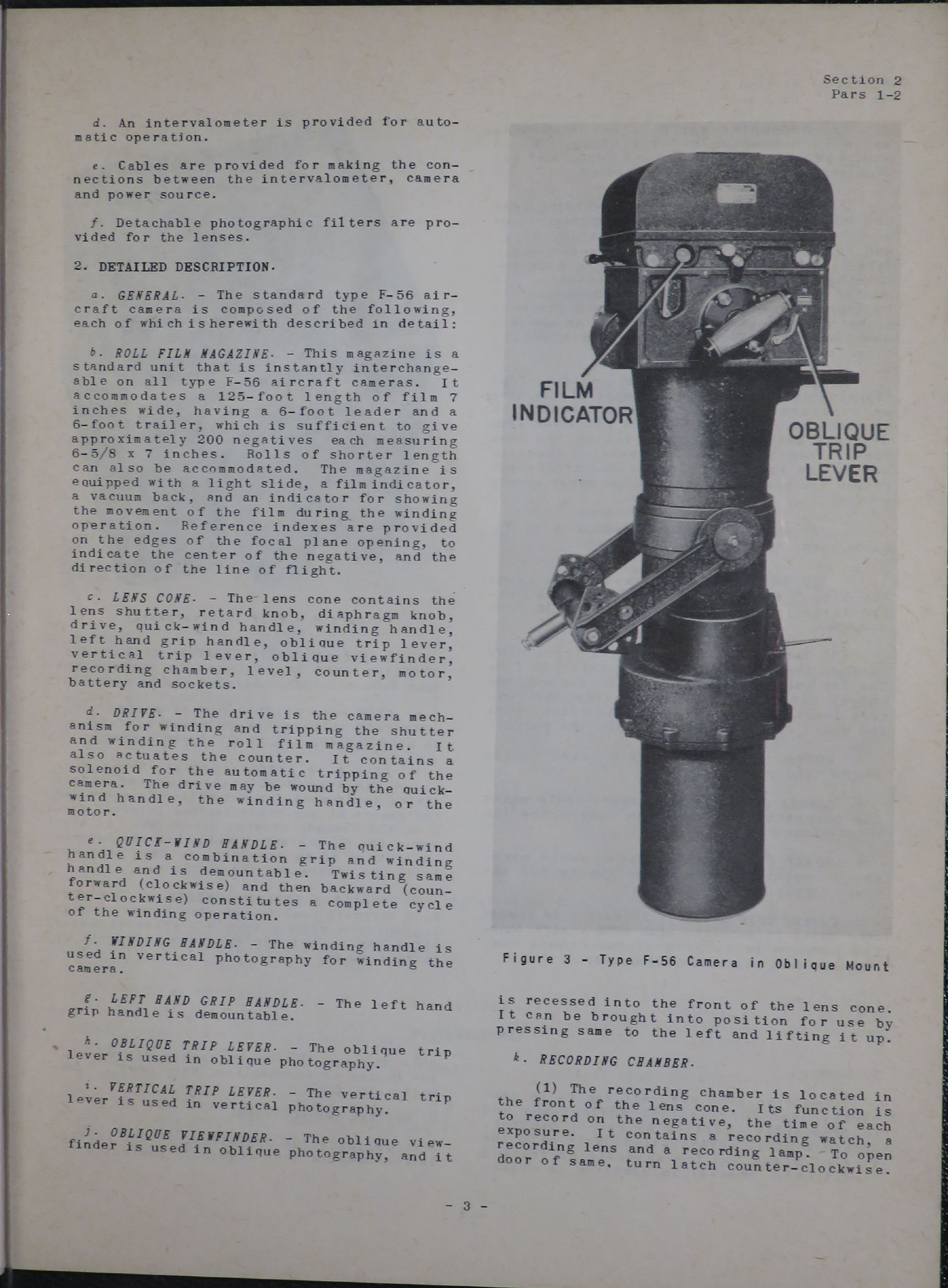 Sample page 9 from AirCorps Library document: Handbook of Instructions for the Fairchild F-56 Aircraft Camera