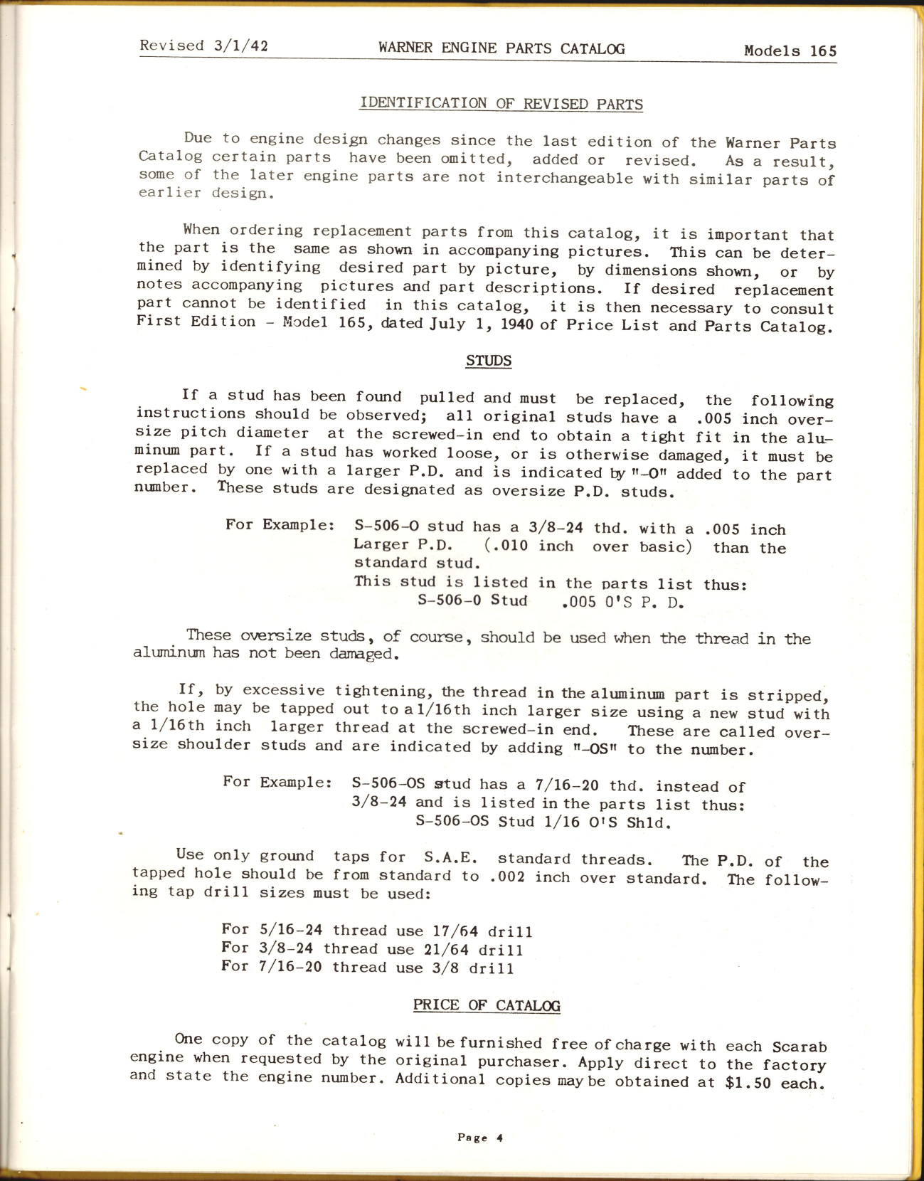 Sample page 7 from AirCorps Library document: Parts Catalog for Model 165 Super-Scarab Engines