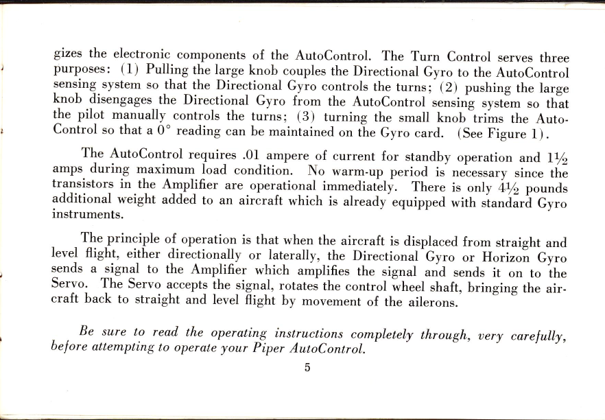 Sample page 7 from AirCorps Library document: Your Piper Autocontrol Operation Instructions