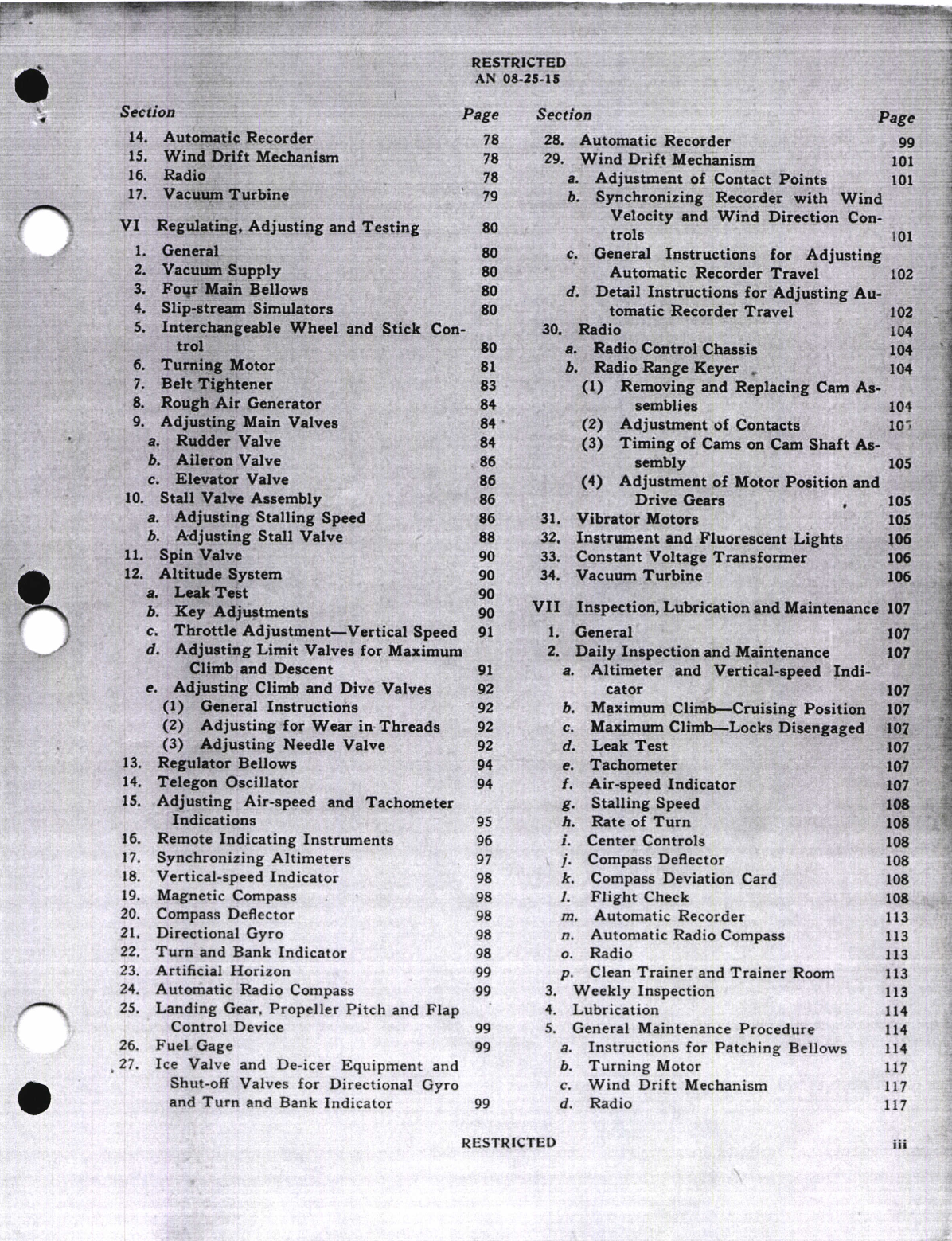 Sample page 7 from AirCorps Library document: Operation and Service Instructions for Instrument Flying Trainer (AN-2550-1)