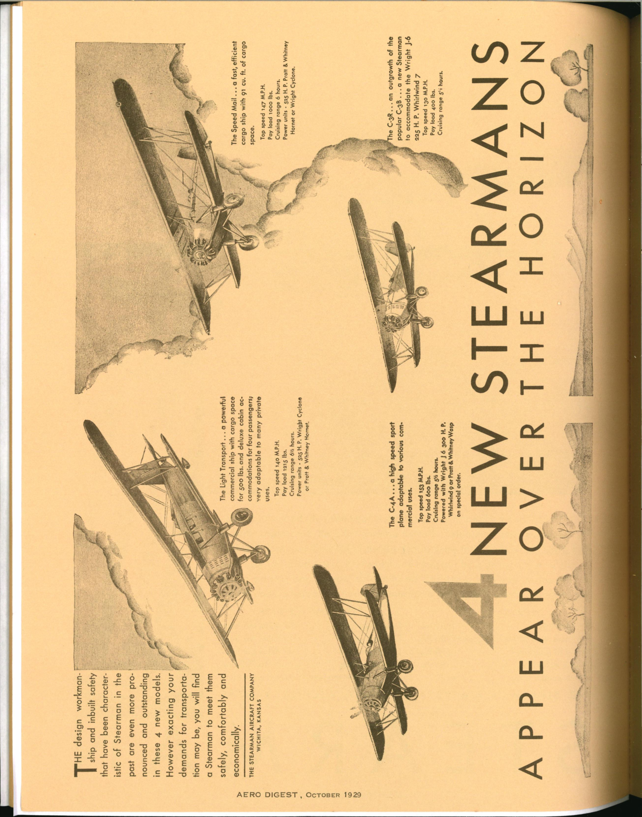 Sample page 2 from AirCorps Library document: Stearman Aircraft Ads