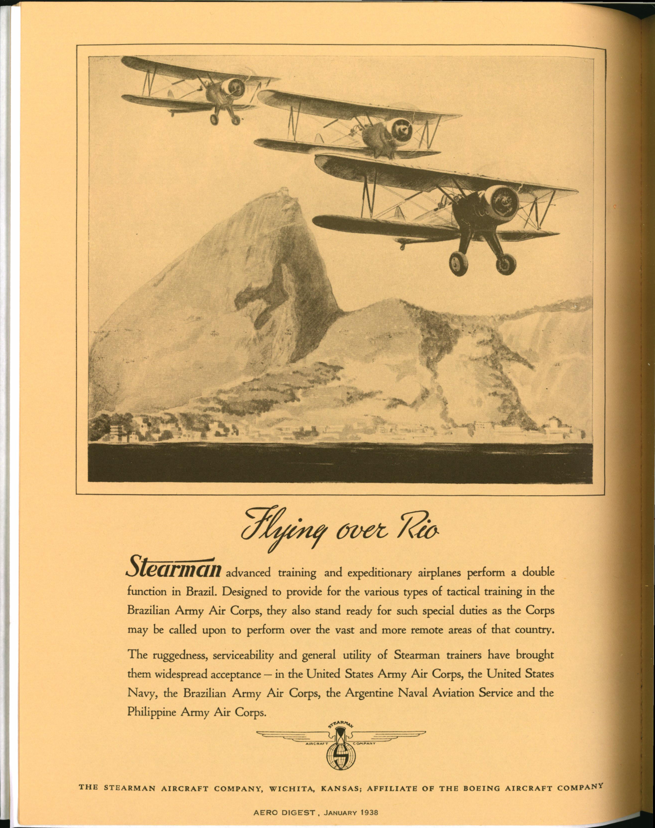 Sample page 4 from AirCorps Library document: Stearman Aircraft Ads