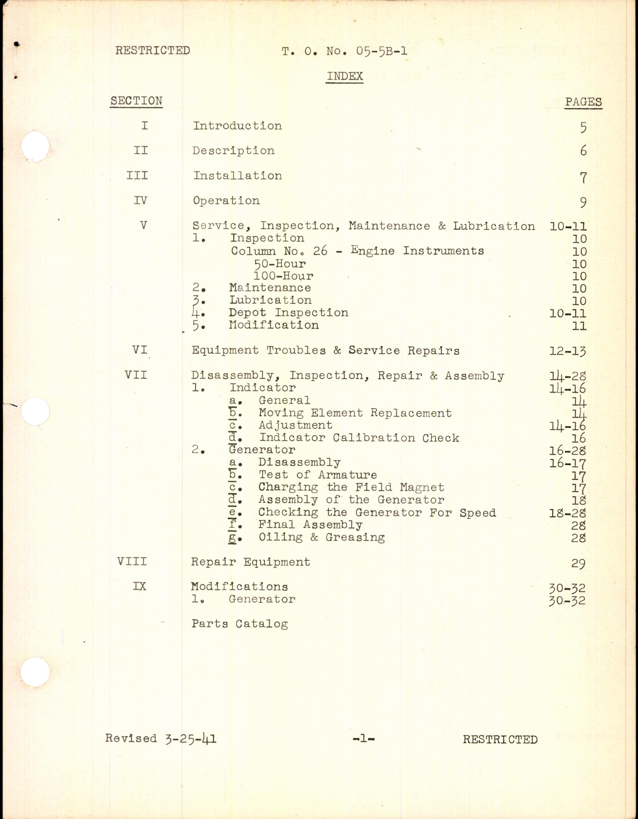 Sample page 3 from AirCorps Library document: Electrical Tachometers Type E-1 and E-4