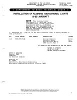 Installation of Flashing Navigational Lights, B-25 Aircraft