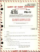 Safety of Flight Supplement to Flight Handbook for USAF Series B-25J and TB-25J Aircraft