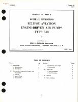 Overhaul Instructions Eclipse Aviation Engine-Driven Air Pumps Type 548