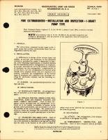 Installation of Inspection of 1 Quart Pump Type Fire Extinguishers