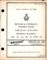 Repair and Overhaul Instructions for Aircraft Engines Models R-2600-8, -8A, -12, -13, -29, -31, and -35