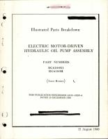 Illustrated Parts Breakdown for Electric Motor Driven Hydraulic Oil Pump Assembly - Parts RG6100E1 and RG6100H 