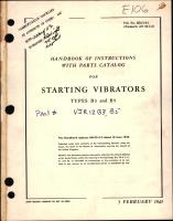 Handbook of Instructions with Parts Catalog for Starting Vibrators Types B3 and B5