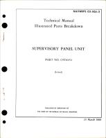 Illustrated Parts Breakdown for Supervisory Panel Unit - Part CSV1015-1