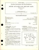 Overhaul Instructions with Parts for Motor Actuated Gate Shut Off Valve - Part 106785