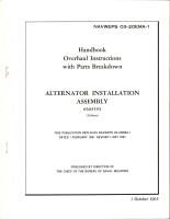 Overhaul Instructions with Parts Breakdown for Alternator Installation Assembly - 650555 