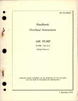 Overhaul Instructions for Air Pump - Type 764-6-A