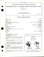 Overhaul Instructions with Parts for Solenoid Pilot Actuated Poppet Selector Valve - Part 113195