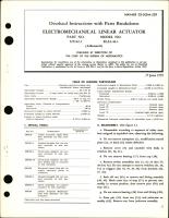 Overhaul Instructions with Parts Breakdown for Electromechanical Linear Actuator - Part 525162-1 - Model ELA2-44-1
