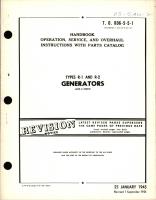 Operation, Service and Overhaul Instructions with Parts Catalog for Generators - Types R-1 and R-2