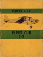 Parts List for Piper Cub J3