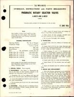 Overhaul Instructions with Parts Breakdown for Pneumatic Rotary Selector Valves - A-40123 and A-40159