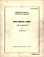 Illustrated Parts Breakdown for Motor Generator Assembly - Part MGE130-200 