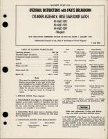 Overhaul Instructions with Parts for Nose Gear Door Latch Cylinder Assembly