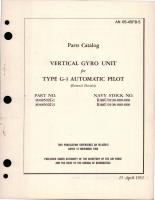 Parts Catalog Vertical Gyro Unit for Type G-3 Auto Pilot - Parts 8948502G1 and 8948502G3