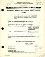 Supplement to Basic Technical Order for Aircraft Inventory Record Master Guide - T-28A