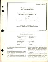Overhaul Instructions with Parts Breakdown for Overvoltage Protector Type 1623-4-B
