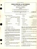 Overhaul Instructions with Parts Breakdown for Valve, Pneumatic Assembly Model MV40 Parts No. 200703-113