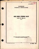Overhaul Instructions for Nose Wheel Steering Valve Part No. MNS-4-01