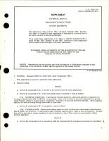 Supplement to Maintenance Instructions for Oxygen Equipment