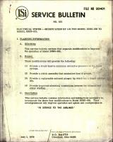 Service Bulletin No. 165 for Modification of Electrical Power