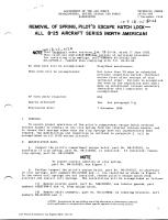 Removal of Spring, Pilot's Escape Hatch Lock - All B-25 Aircraft Series (North American)