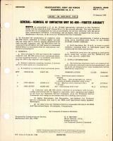 Removal of Contactor Unit BC-608 for All Fighter Aircraft Based in Continental US