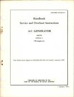 Service and Overhaul Instructions for AC Generator - Model A50J231-1