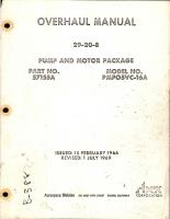 Overhaul Manual for Hydraulic Pump and Motor Package - Part 57155A - Model PMP05VC-16A 