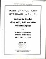 Maintenance & Overhaul Manual for Continental Models A50