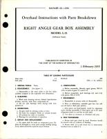 Overhaul Instructions with Parts Breakdown for Right Angle Gear Box Assembly - Model L-91 