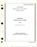 Operation and Service Instructions for Aerolift Cargo Elevator - 319950 