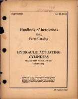 Instructions with Parts Catalog for Hydraulic Actuating Cylinders - Models 0288 H and 32-9-001