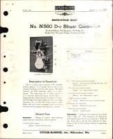 Instruction Sheet for No. N560 D-c Shunt Contactor