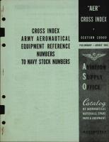 Cross Index Army Aeronautical Equipment Reference Numbers to Navy Stock numbers