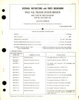 Overhaul Instructions with Parts Breakdown for Single Fuel Pressure Autosyn Indicator Part No. 25101-A30F-1-B3 