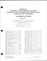 Alphabetical Listing for Index of AN, AND, and MS Standards