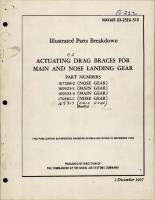Illustrated Parts Breakdown for Actuating Drag Braces for Main and Nose Landing Gear 