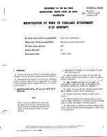 Modification of Wing to Fuselage Attachment B-25 Aircraft