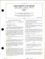 Overhaul Instructions with Parts Breakdown for Main Wheel 17:00-20, Type III