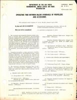 Operating Time Between Major Overhauls of Propellers and Accessories