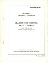 Overhaul Instructions for Flasher Unit Control Panel Assembly - Part G-4465