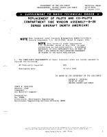 Replacement of Pilots and Co-Pilots Compartment Side Window Assembly - B-25 Series Aircraft (North American)